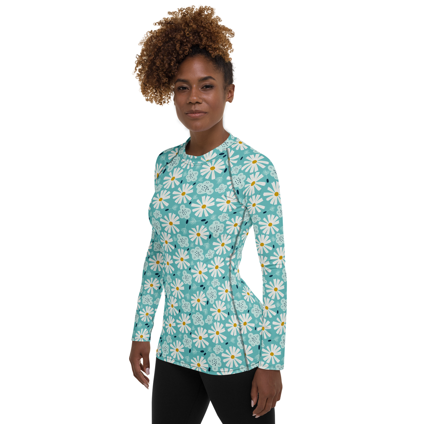 Scandinavian Spring Floral | Seamless Patterns | All-Over Print Women's Rash Guard - #10