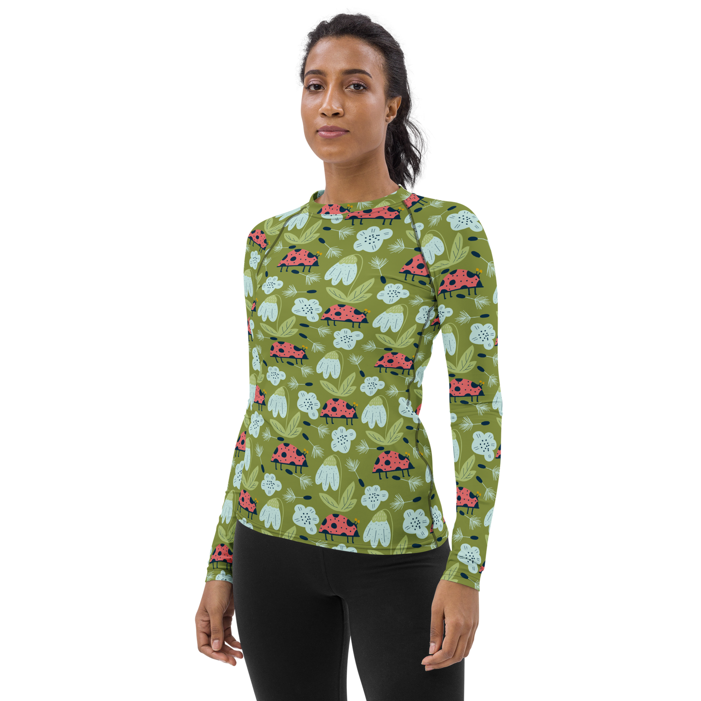 Scandinavian Spring Floral | Seamless Patterns | All-Over Print Women's Rash Guard - #5