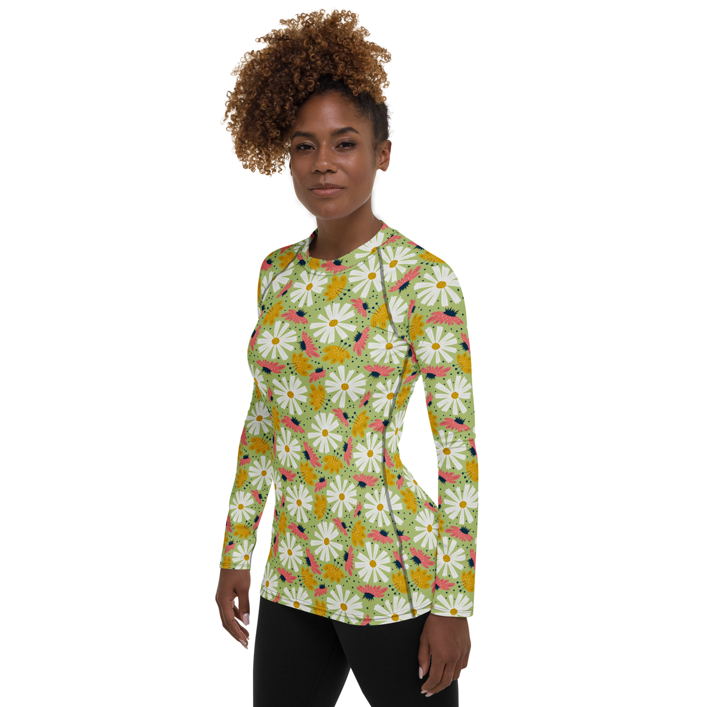 Scandinavian Spring Floral | Seamless Patterns | All-Over Print Women's Rash Guard - #4