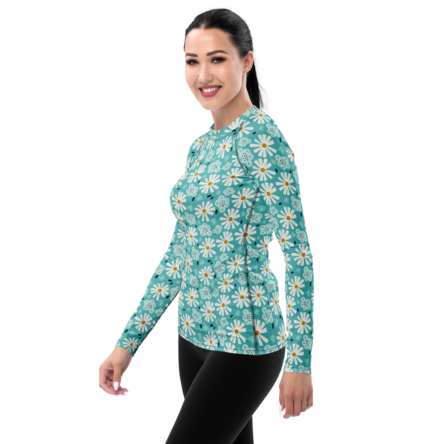 Scandinavian Spring Floral | Seamless Patterns | All-Over Print Women's Rash Guard - #10