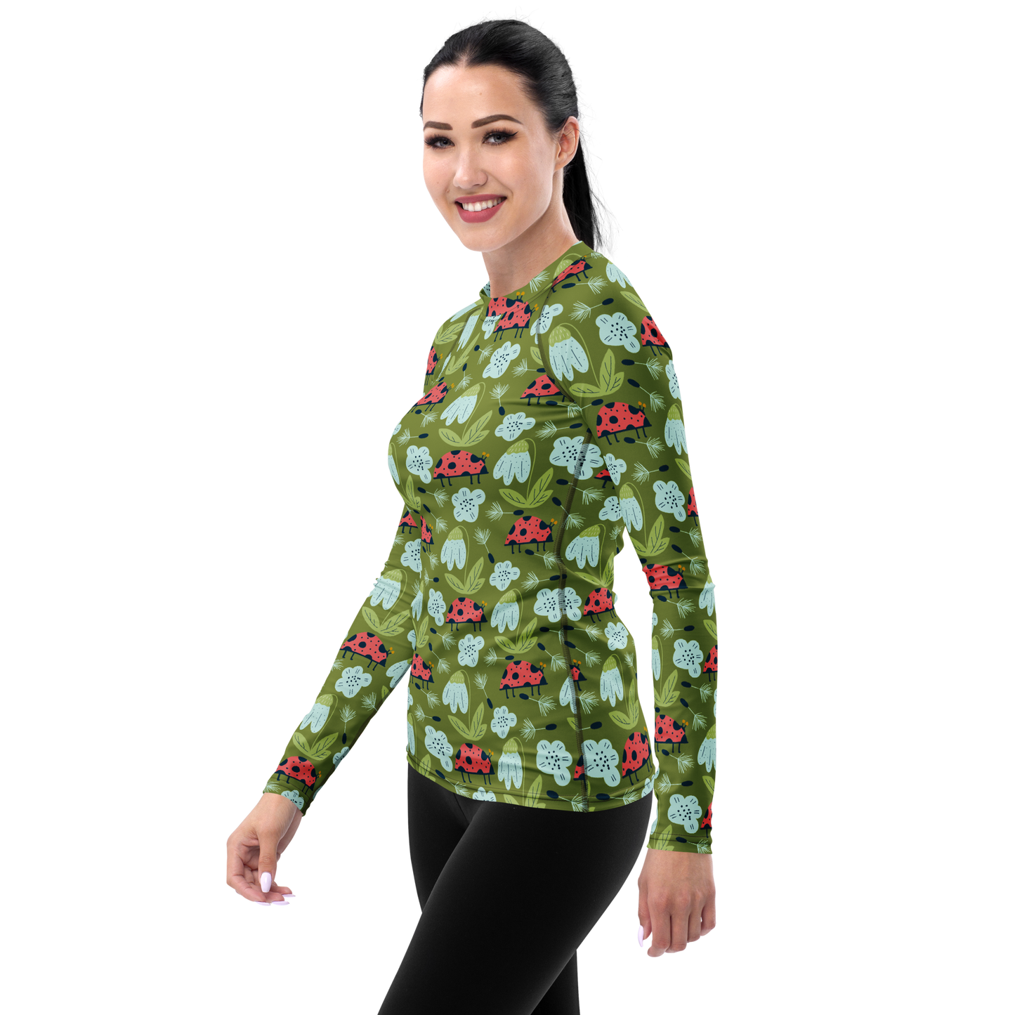 Scandinavian Spring Floral | Seamless Patterns | All-Over Print Women's Rash Guard - #5