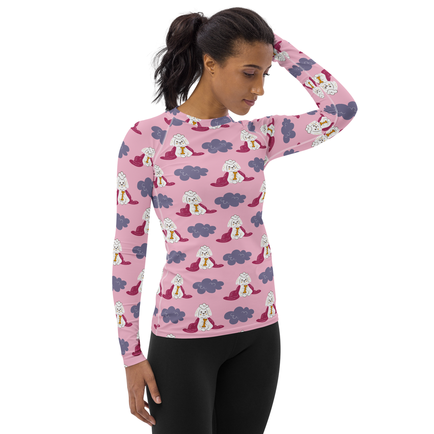 Cozy Dogs | Seamless Patterns | All-Over Print Women's Rash Guard - #10