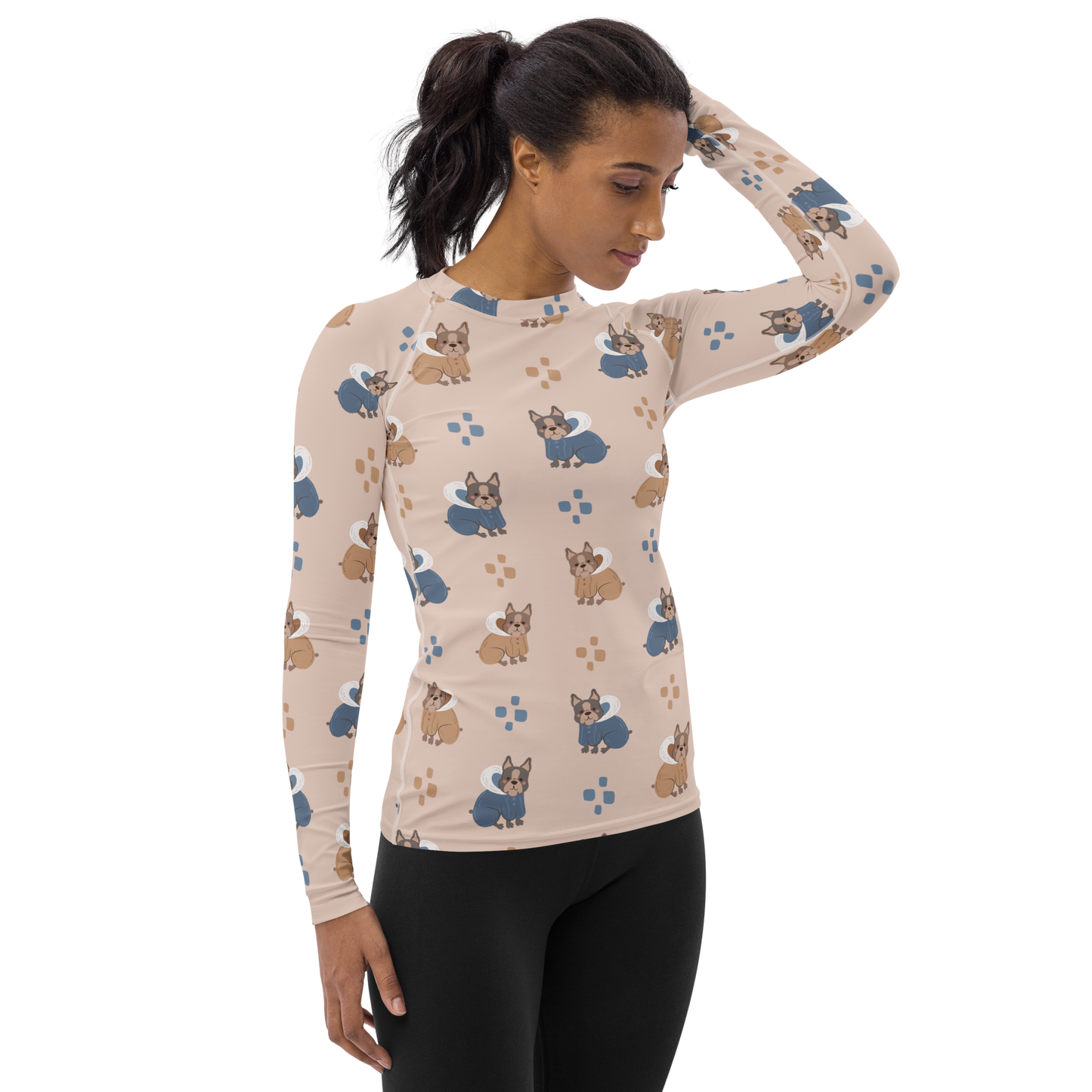 Cozy Dogs | Seamless Patterns | All-Over Print Women's Rash Guard - #11
