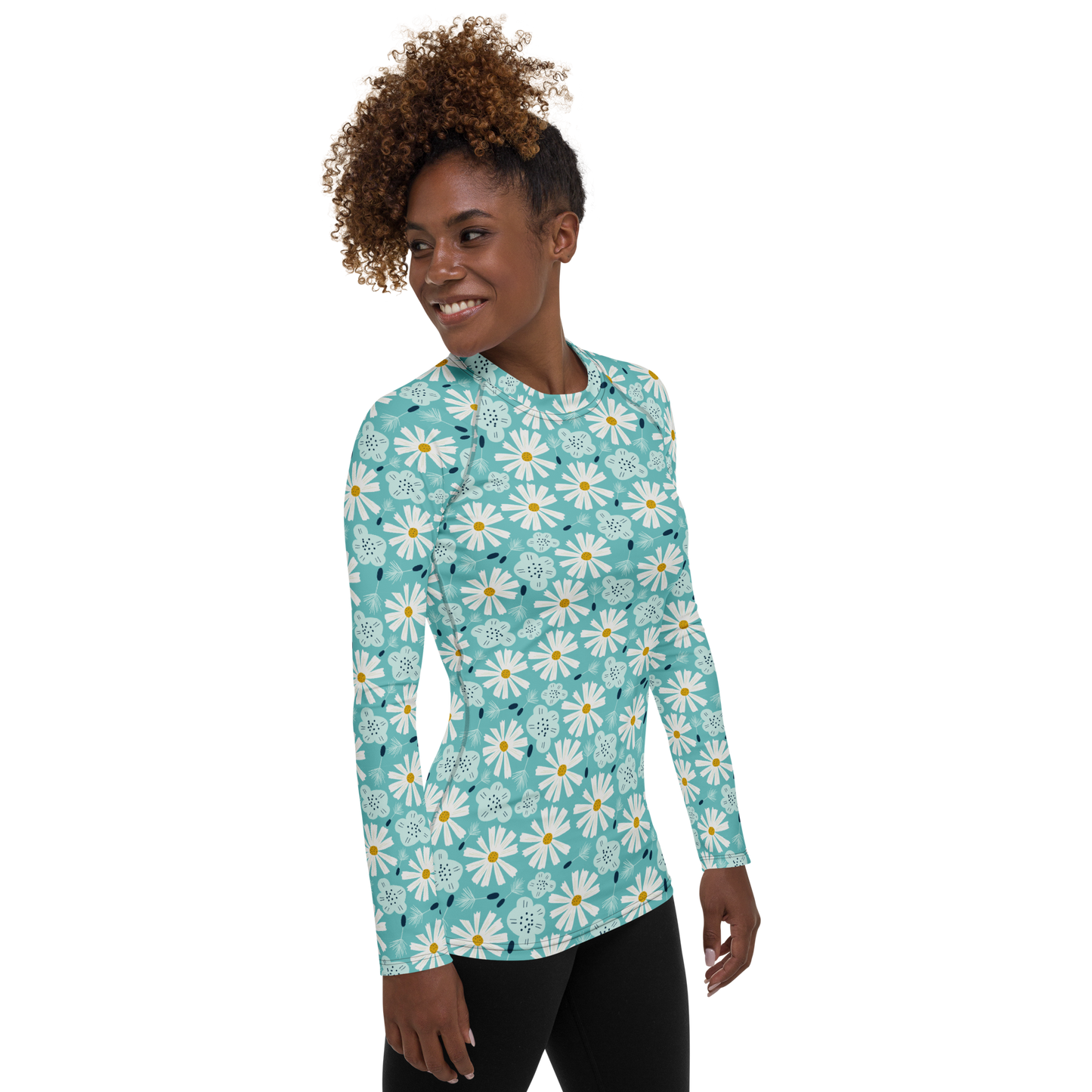 Scandinavian Spring Floral | Seamless Patterns | All-Over Print Women's Rash Guard - #10