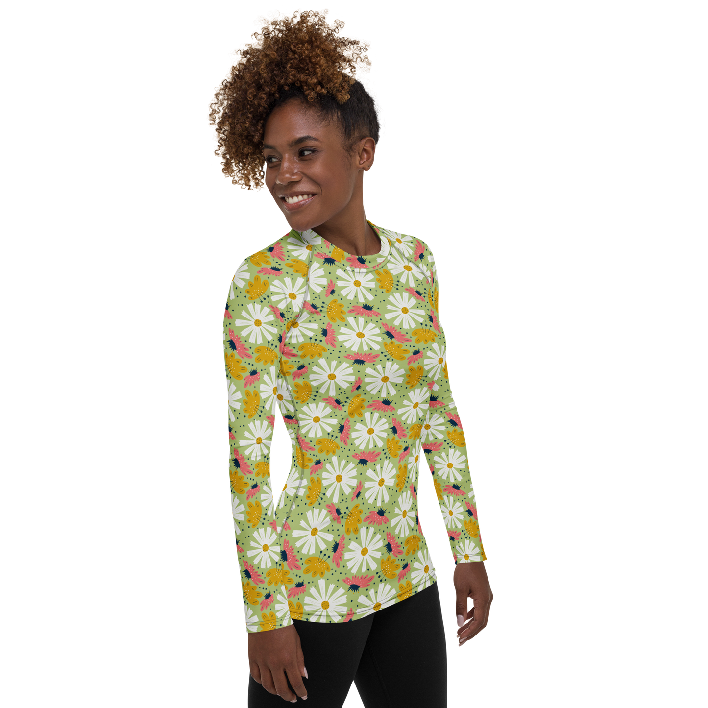 Scandinavian Spring Floral | Seamless Patterns | All-Over Print Women's Rash Guard - #4