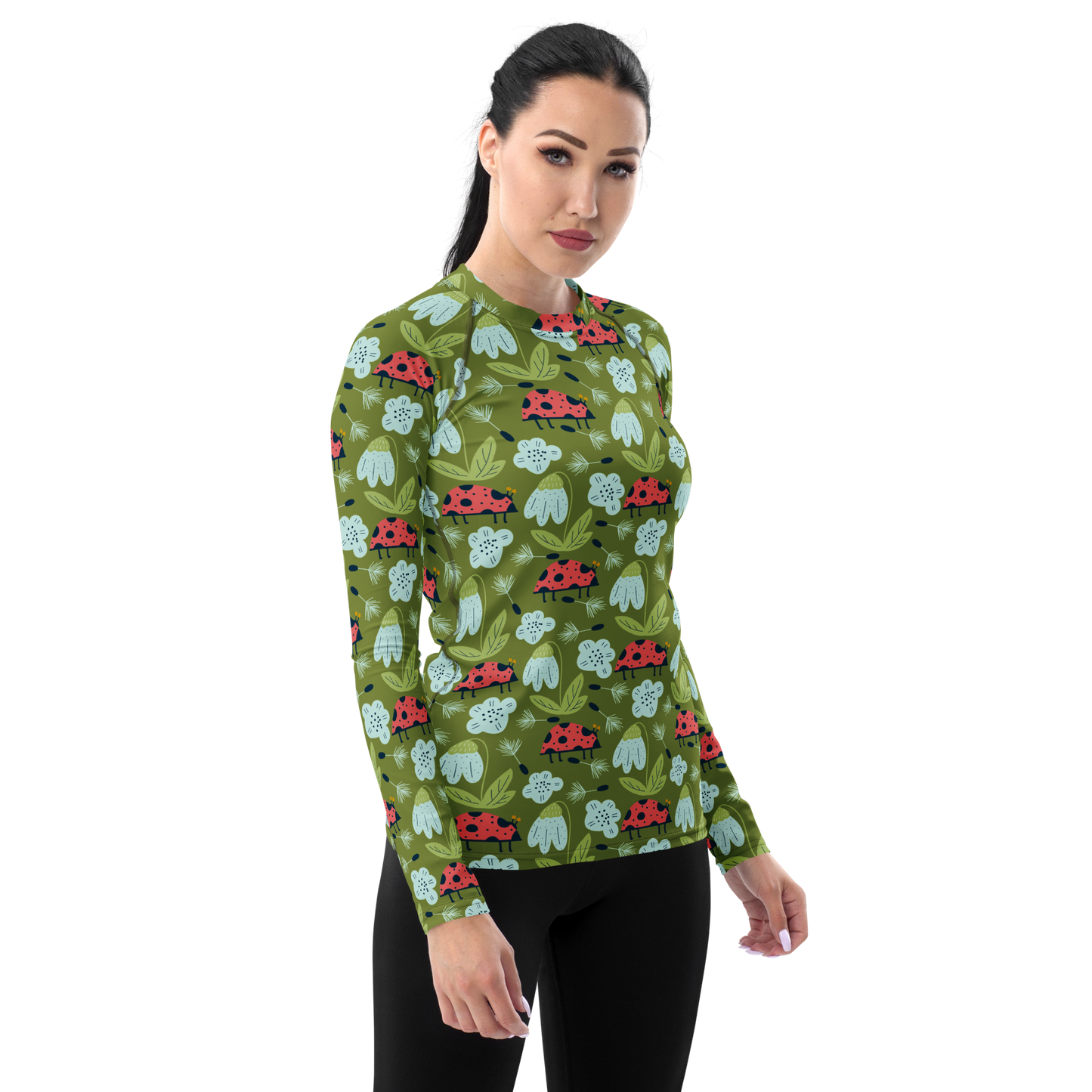 Scandinavian Spring Floral | Seamless Patterns | All-Over Print Women's Rash Guard - #5