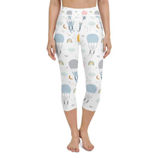 Cat Seamless Pattern Batch 01 | Seamless Patterns | All-Over Print Yoga Capri Leggings - #1