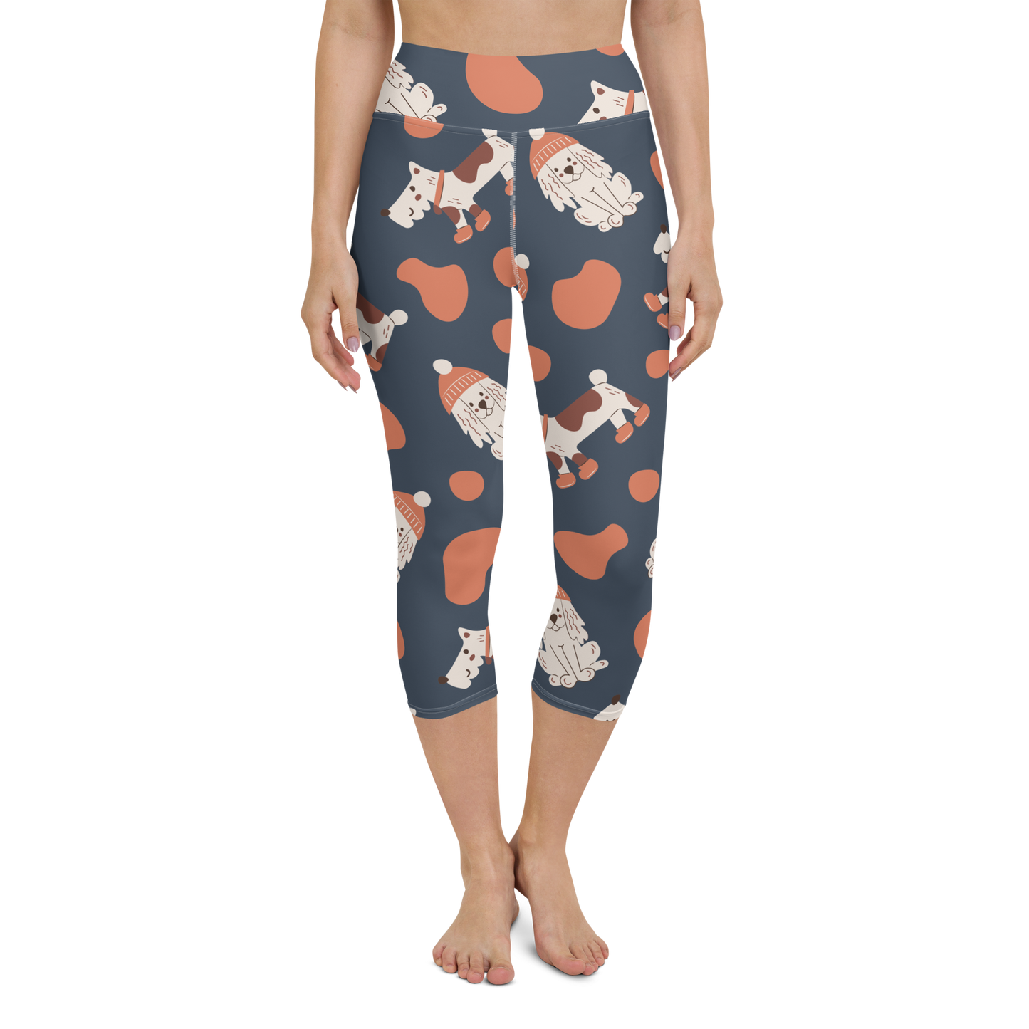 Cozy Dogs | Seamless Patterns | All-Over Print Yoga Capri Leggings - #5