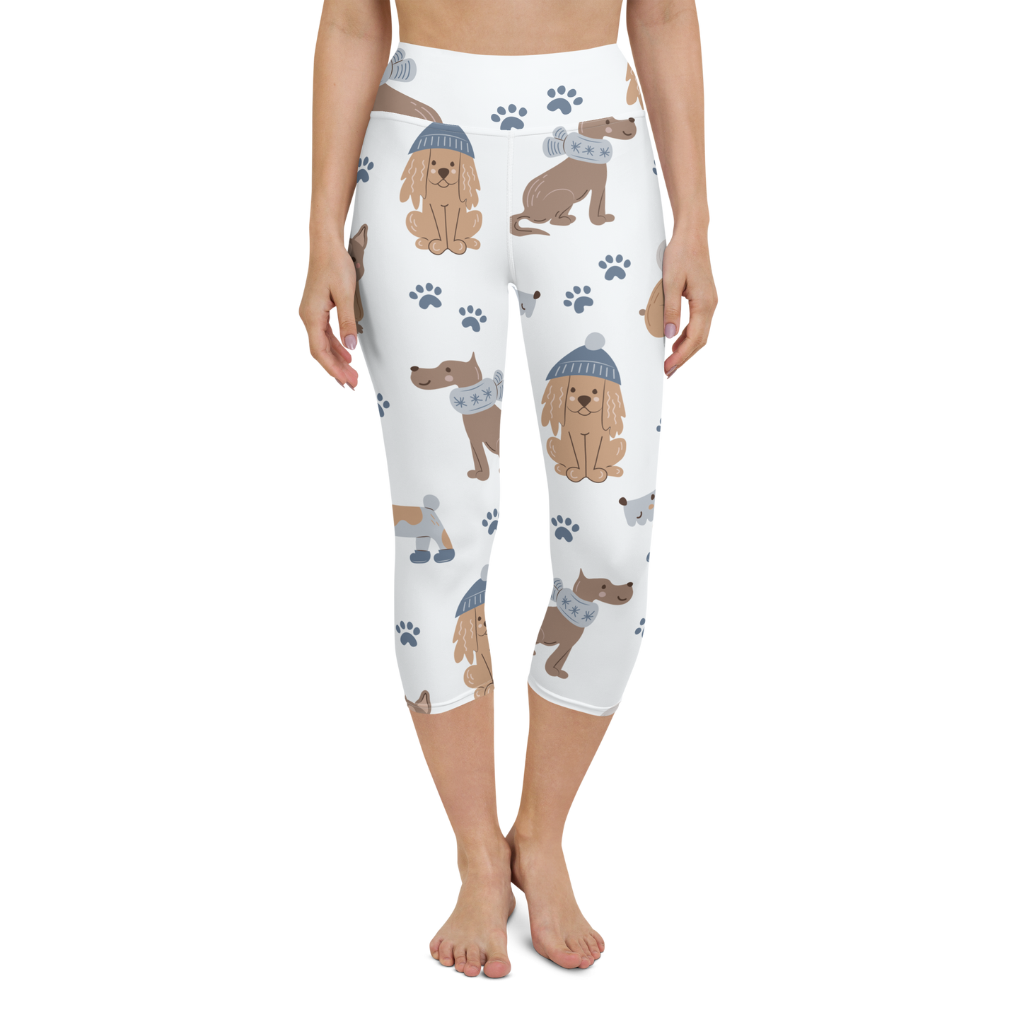 Cozy Dogs | Seamless Patterns | All-Over Print Yoga Capri Leggings - #7