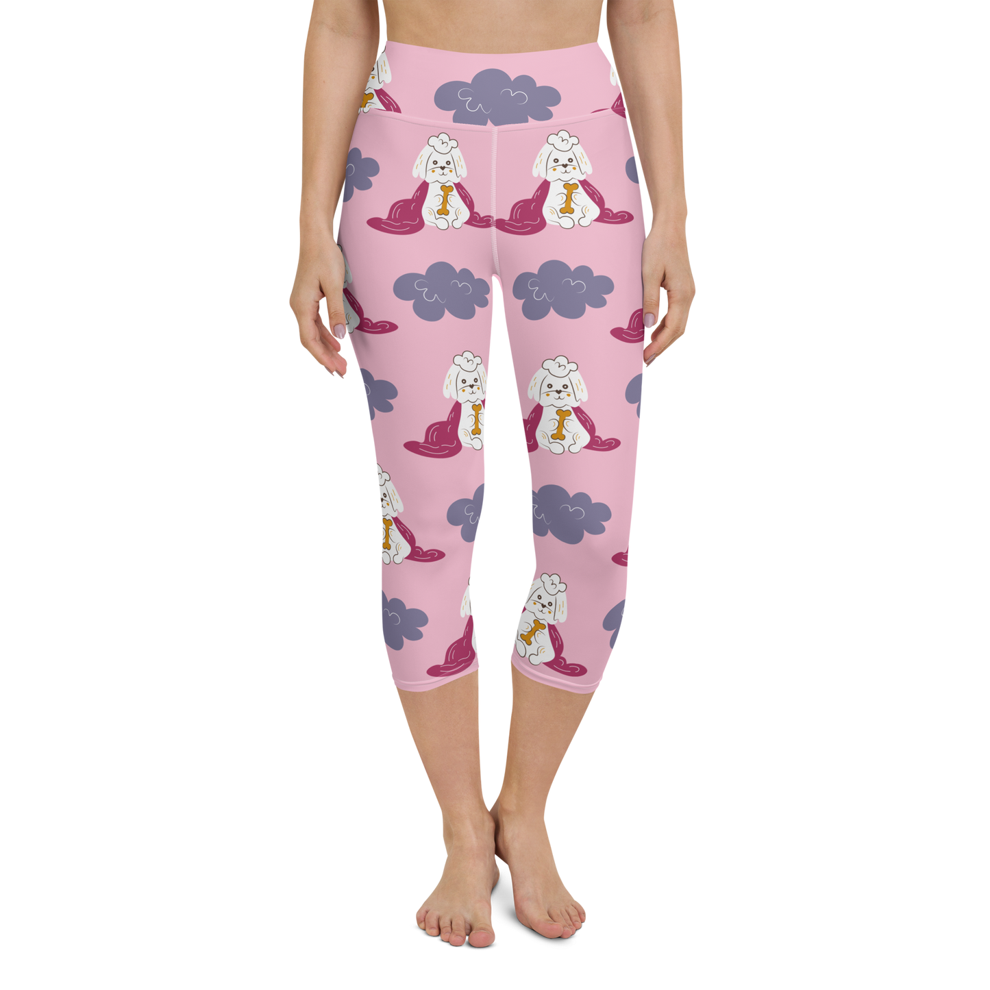 Cozy Dogs | Seamless Patterns | All-Over Print Yoga Capri Leggings - #10
