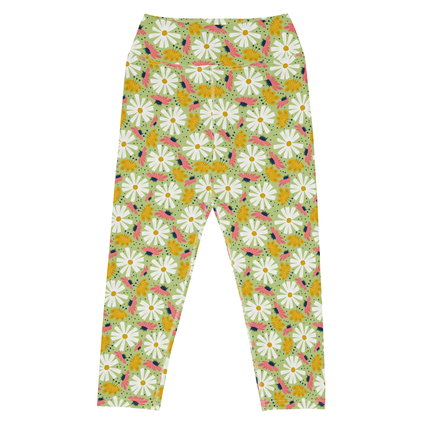 Scandinavian Spring Floral | Seamless Patterns | All-Over Print Yoga Capri Leggings - #4