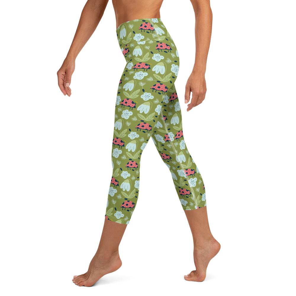 Scandinavian Spring Floral | Seamless Patterns | All-Over Print Yoga Capri Leggings - #5