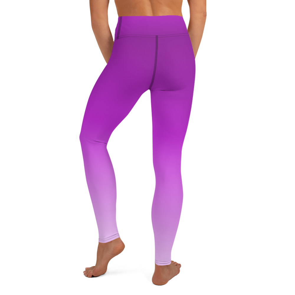 Fuchsia | Color Gradients | All-Over Print Yoga Leggings - #1