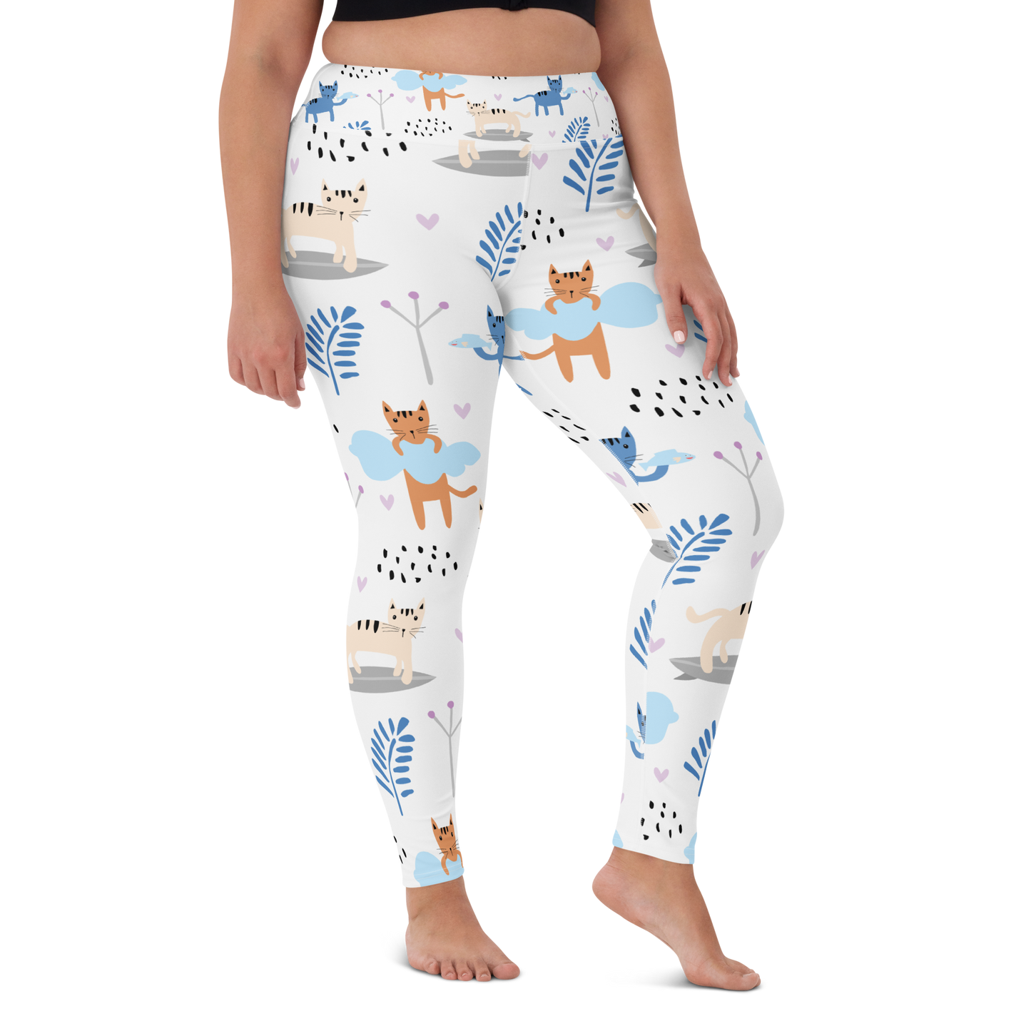 Cat Seamless Pattern Batch 01 | Seamless Patterns | All-Over Print Yoga Leggings - #2