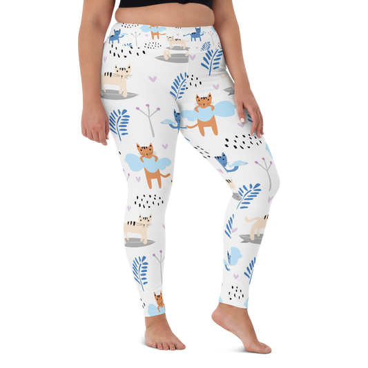 Cat Seamless Pattern Batch 01 | Seamless Patterns | All-Over Print Yoga Leggings - #2