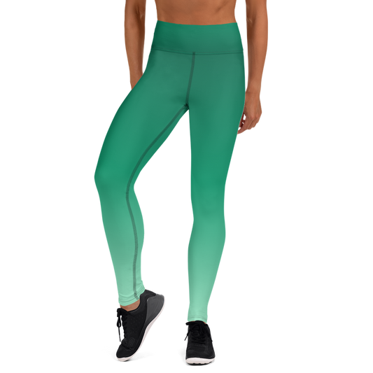 Emerald | Color Gradients | All-Over Print Yoga Leggings - #1