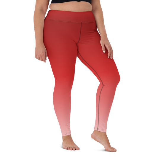 Red | Color Gradients | All-Over Print Yoga Leggings - #1