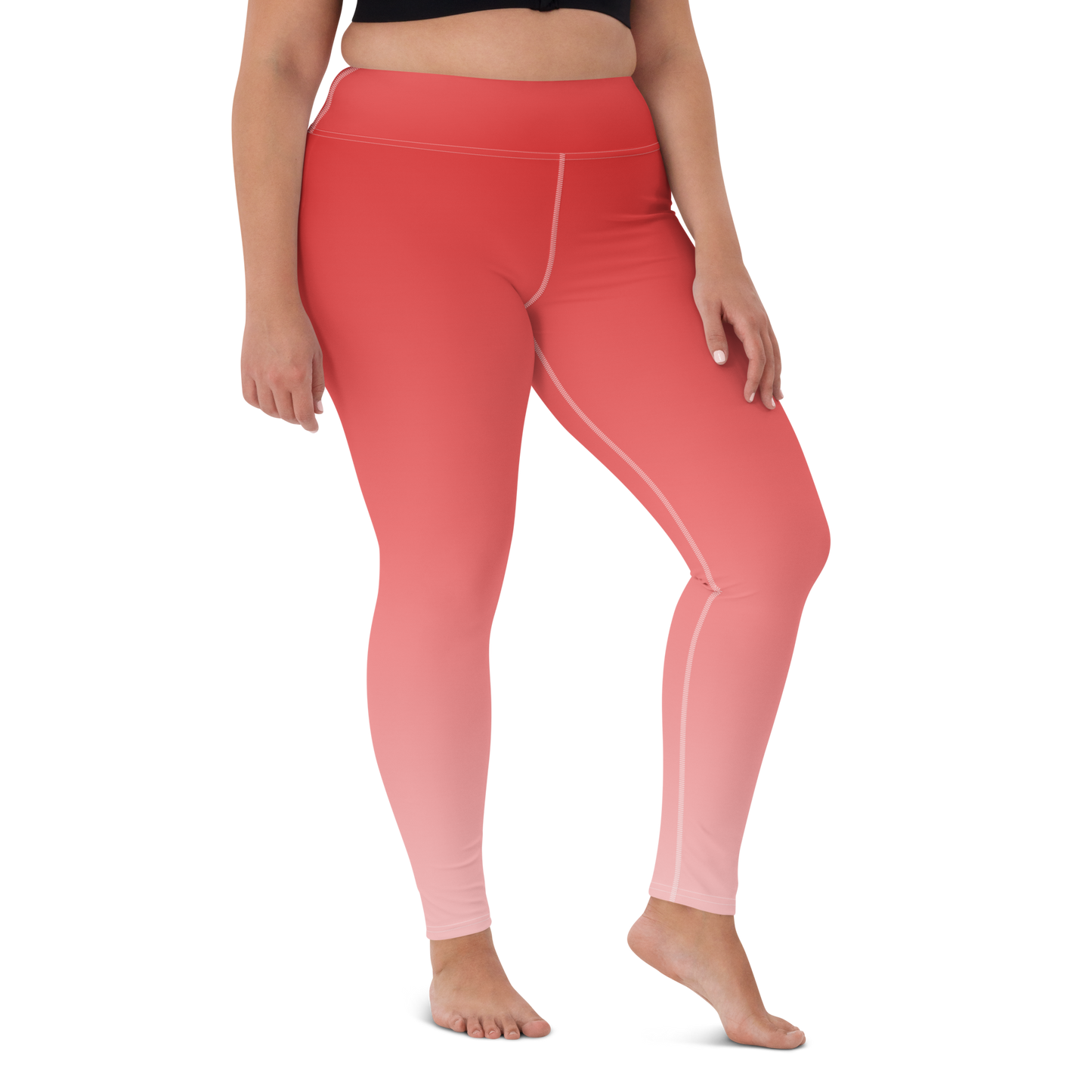 Red | Color Gradients | All-Over Print Yoga Leggings - #3