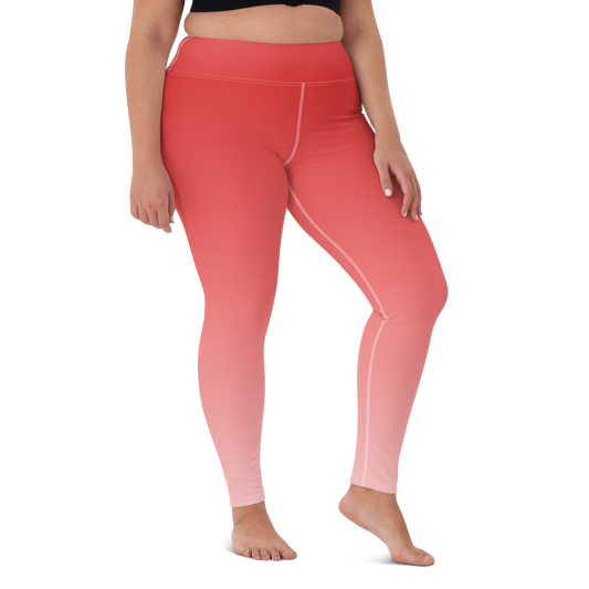 Red | Color Gradients | All-Over Print Yoga Leggings - #3