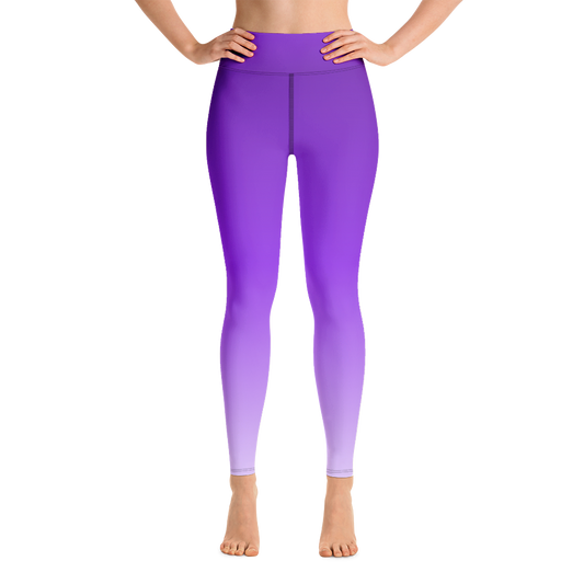 Purple | Color Gradients | All-Over Print Yoga Leggings - #1