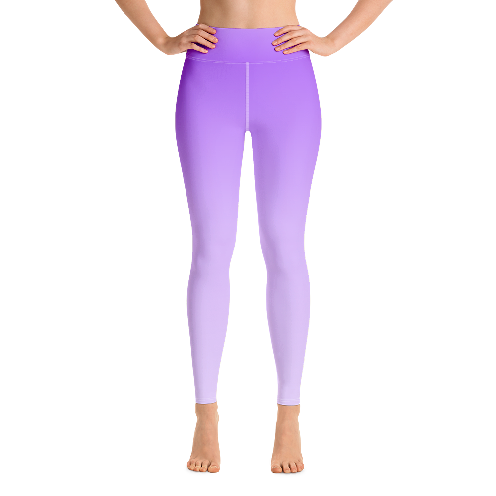 Purple | Color Gradients | All-Over Print Yoga Leggings - #4