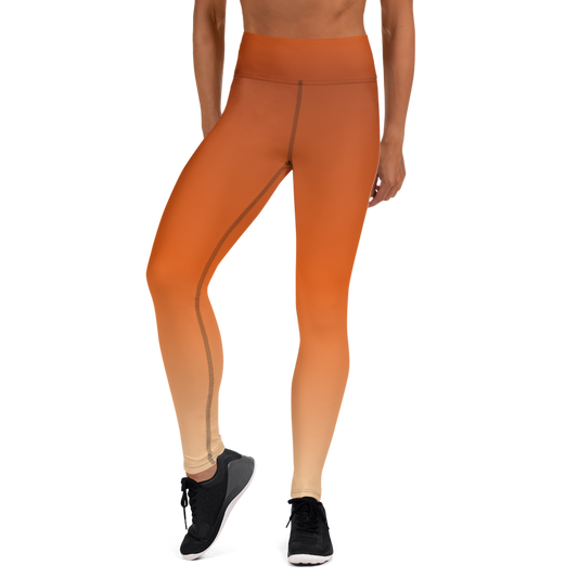 Orange | Color Gradients | All-Over Print Yoga Leggings - #1