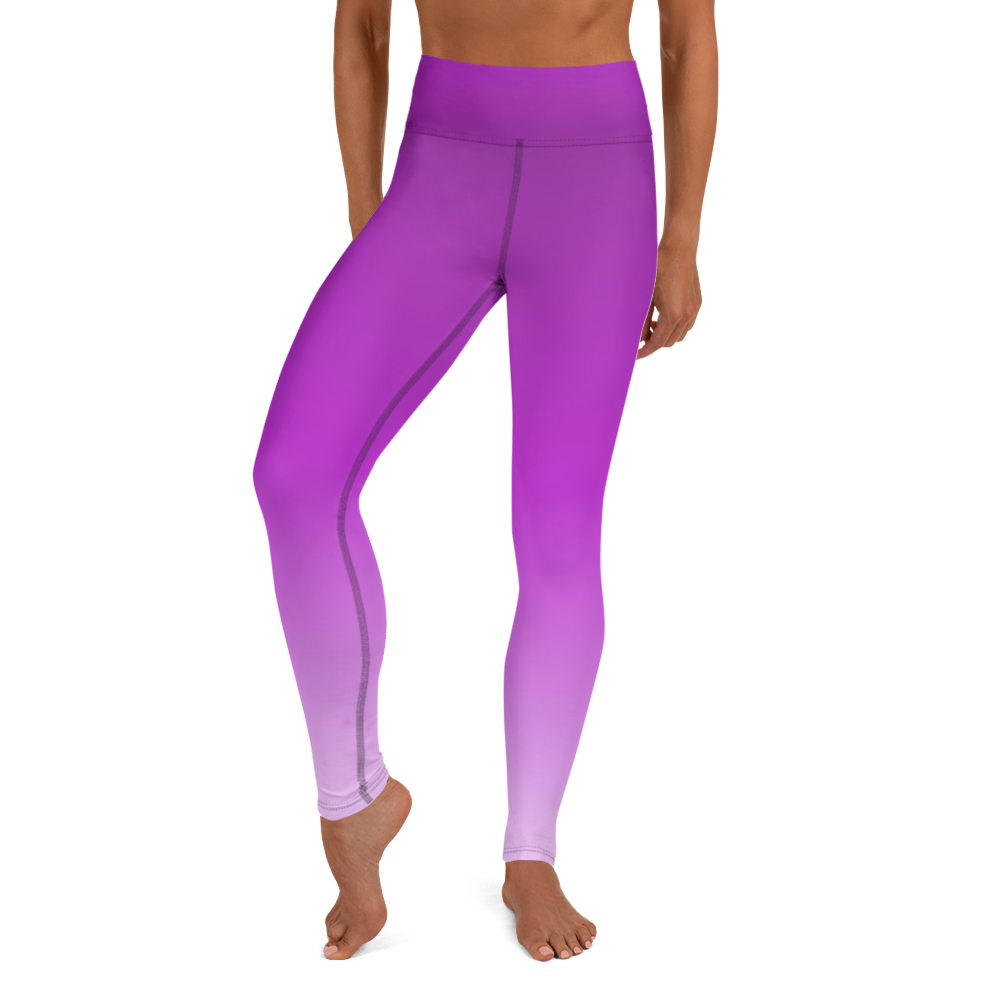 Fuchsia | Color Gradients | All-Over Print Yoga Leggings - #1