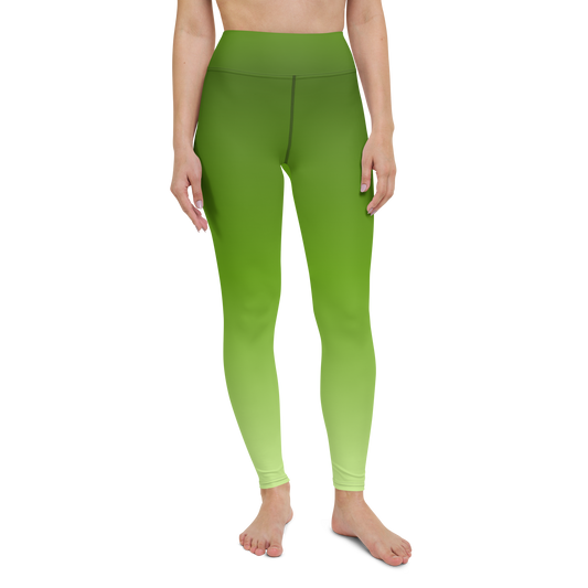 Lime | Color Gradients | All-Over Print Yoga Leggings - #1