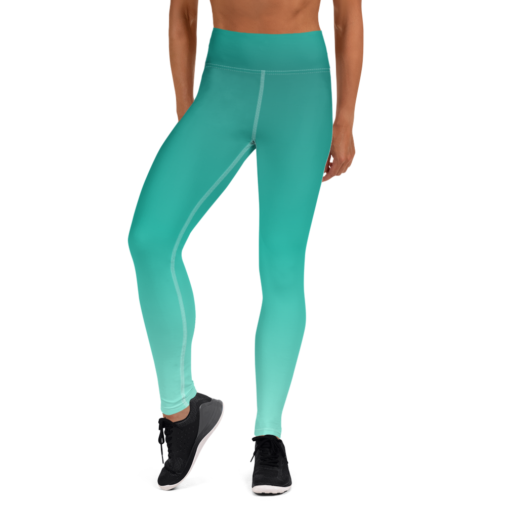 Teal | Color Gradients | All-Over Print Yoga Leggings - #2