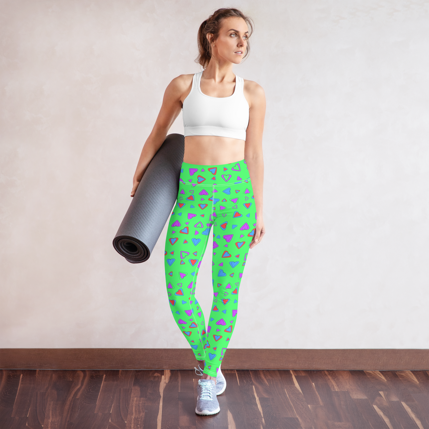 Rainbow Of Hearts | Batch 01 | Seamless Patterns | All-Over Print Yoga Leggings - #7