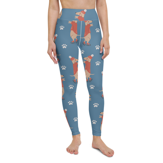Cozy Dogs | Seamless Patterns | All-Over Print Yoga Leggings - #6