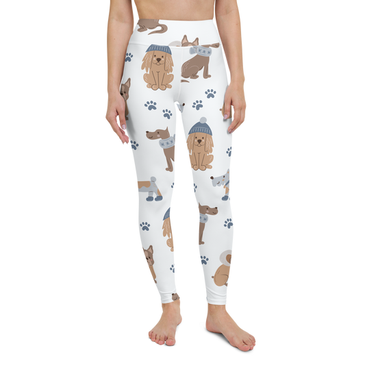 Cozy Dogs | Seamless Patterns | All-Over Print Yoga Leggings - #7