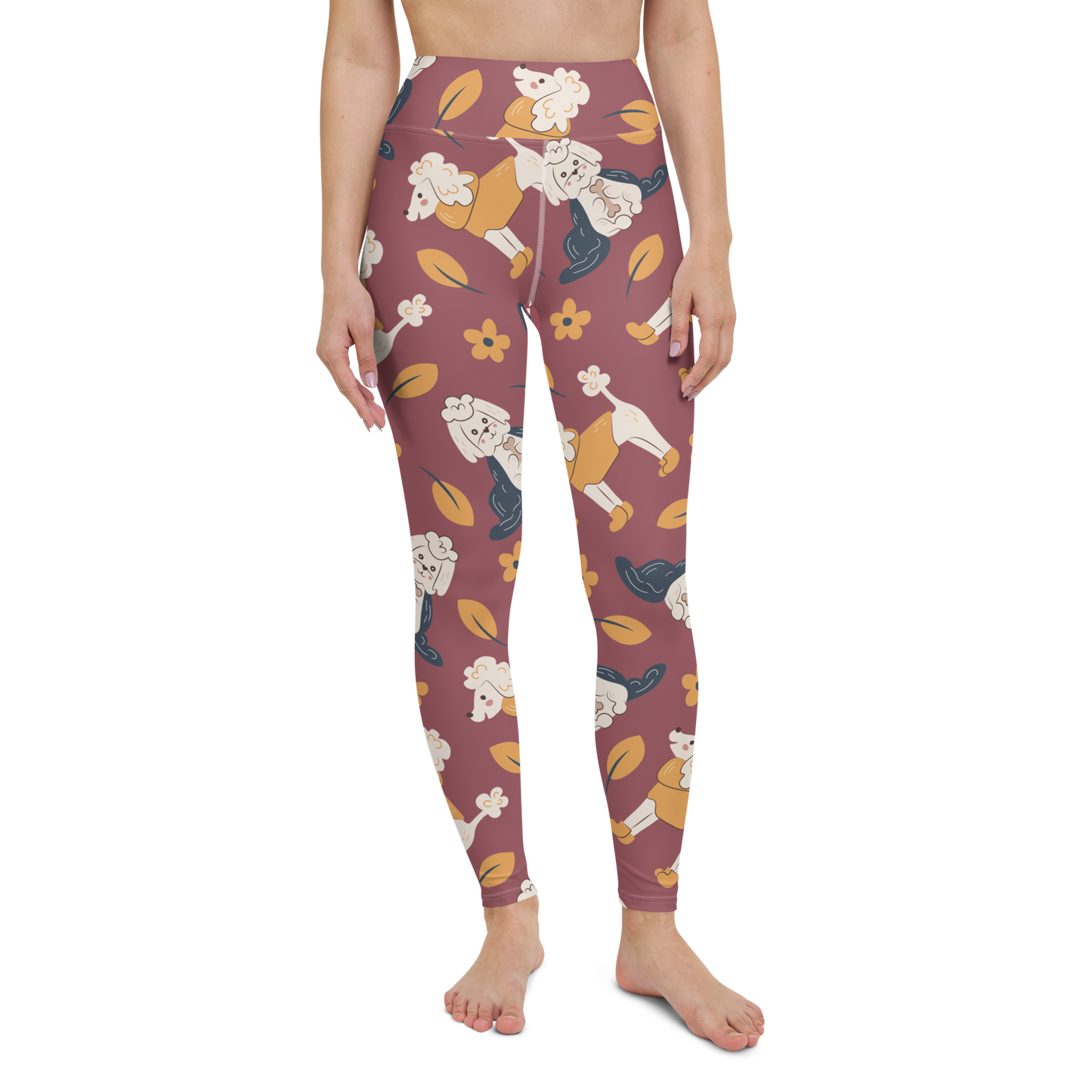 Cozy Dogs | Seamless Patterns | All-Over Print Yoga Leggings - #9