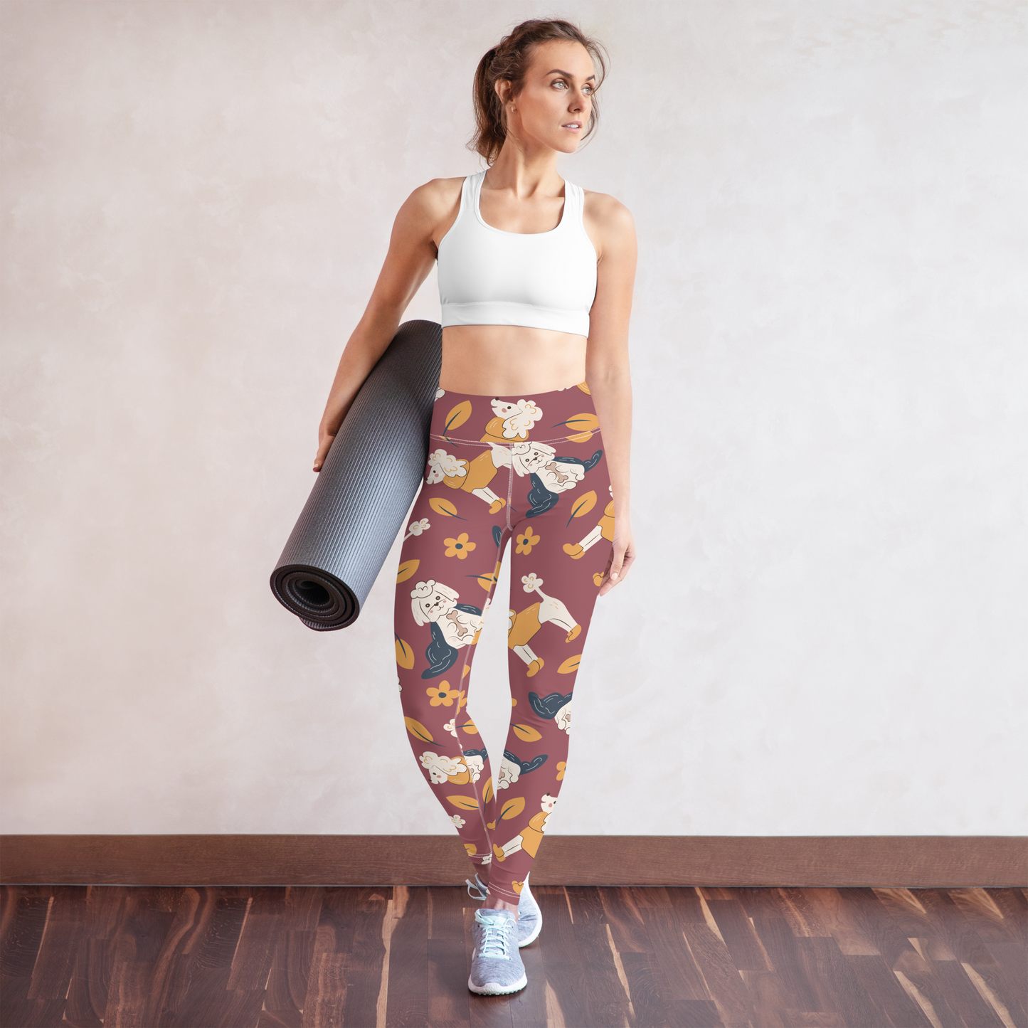 Cozy Dogs | Seamless Patterns | All-Over Print Yoga Leggings - #9
