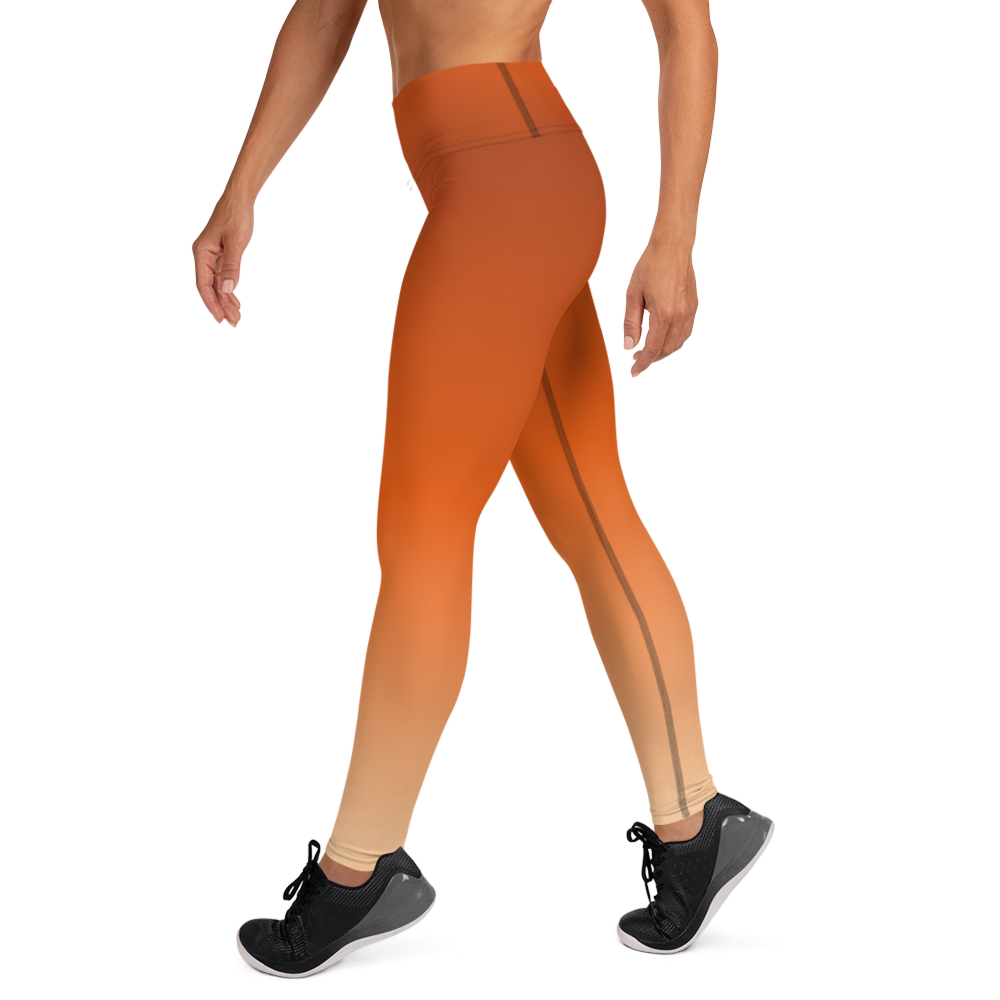 Orange | Color Gradients | All-Over Print Yoga Leggings - #1