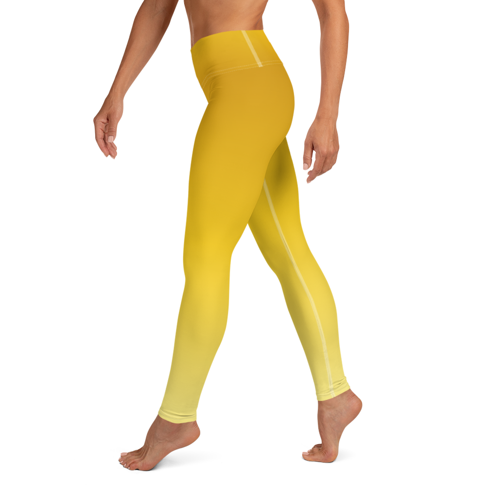 Yellow | Color Gradients | All-Over Print Yoga Leggings - #3