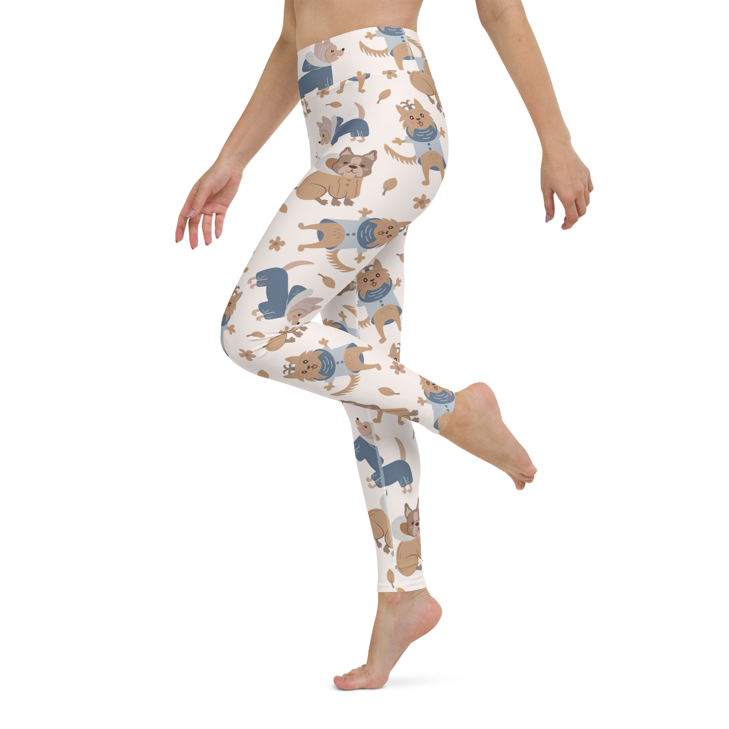 Cozy Dogs | Seamless Patterns | All-Over Print Yoga Leggings - #8