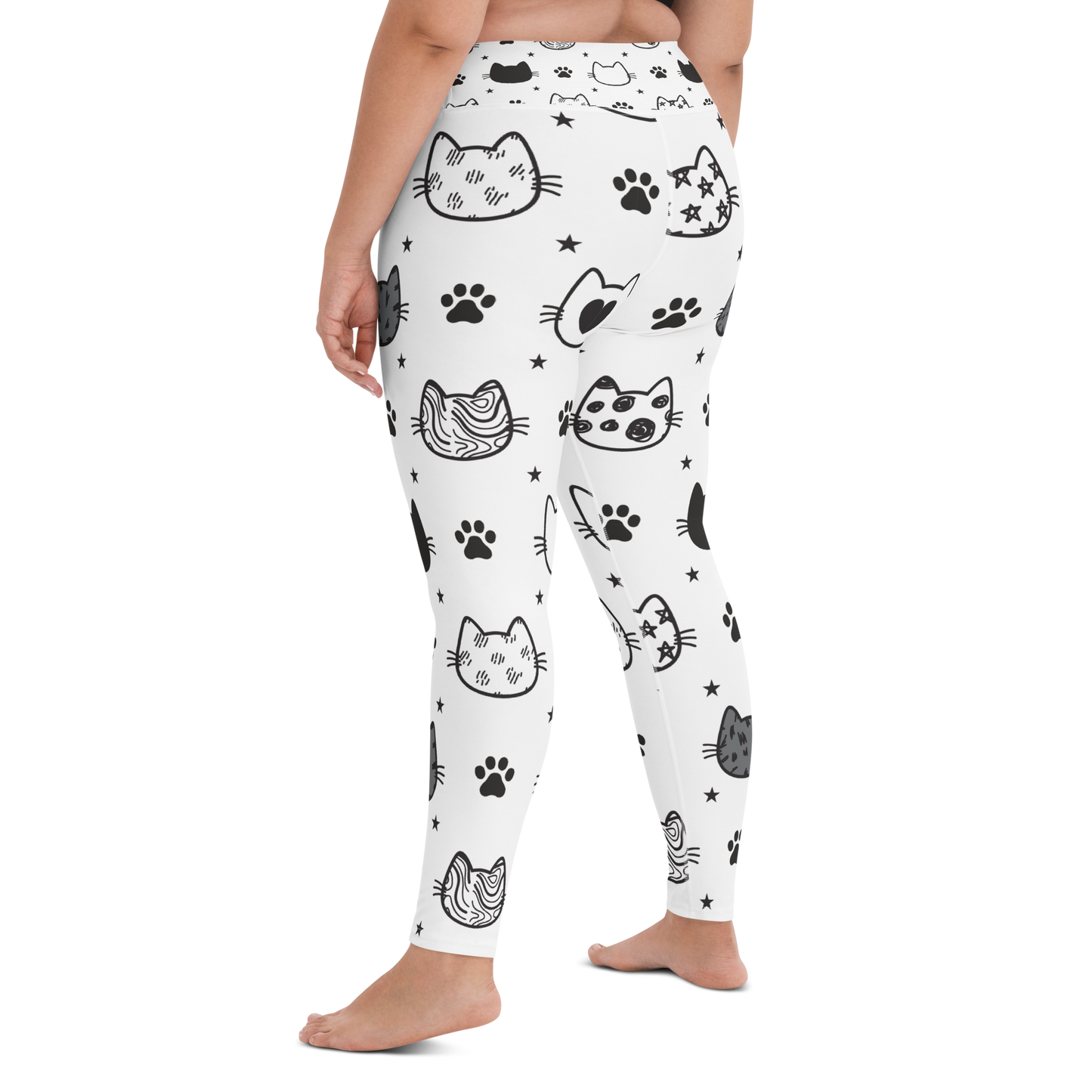 Cat Seamless Pattern Batch 01 | Seamless Patterns | All-Over Print Yoga Leggings - #4