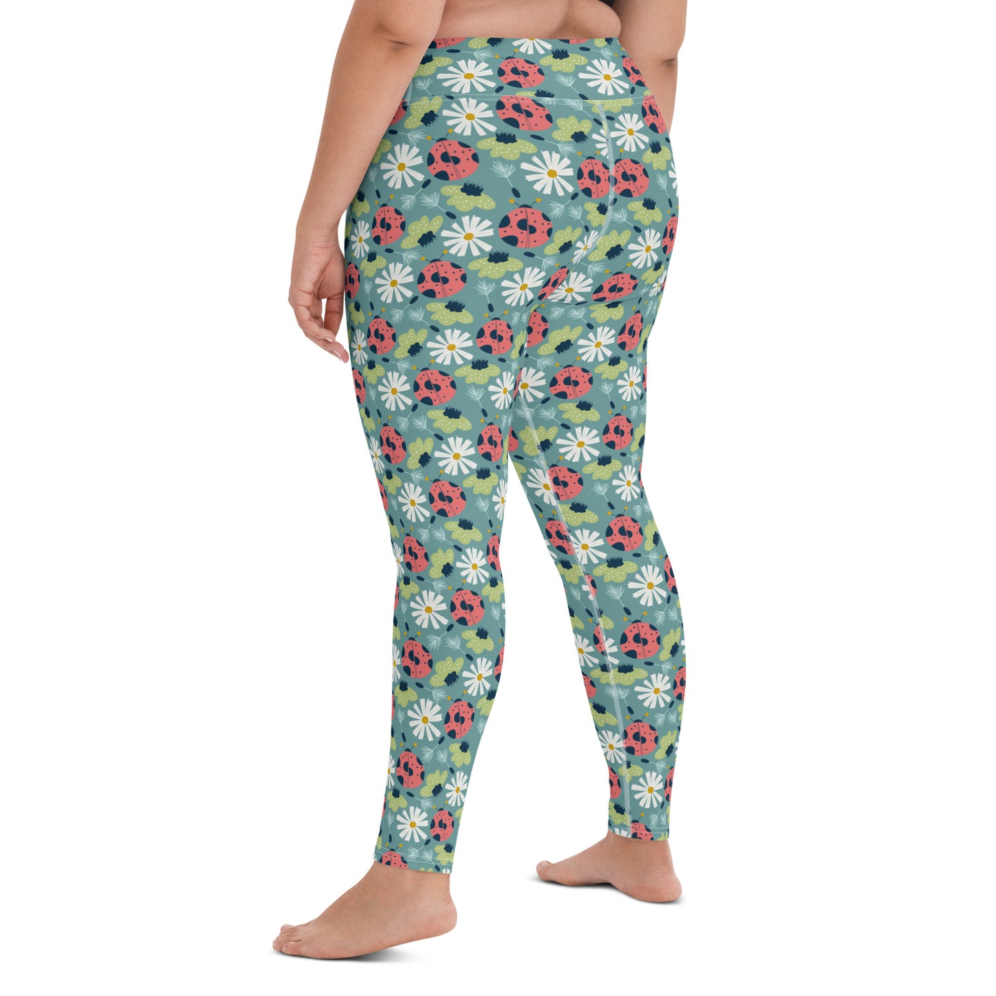 Scandinavian Spring Floral | Seamless Patterns | All-Over Print Yoga Leggings - #2