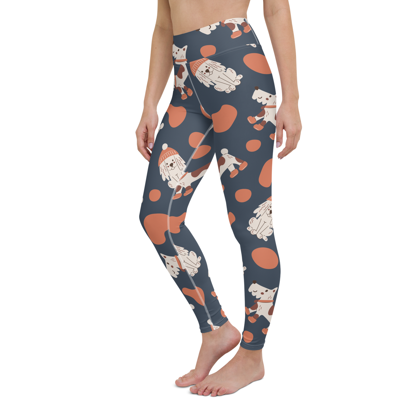 Cozy Dogs | Seamless Patterns | All-Over Print Yoga Leggings - #5