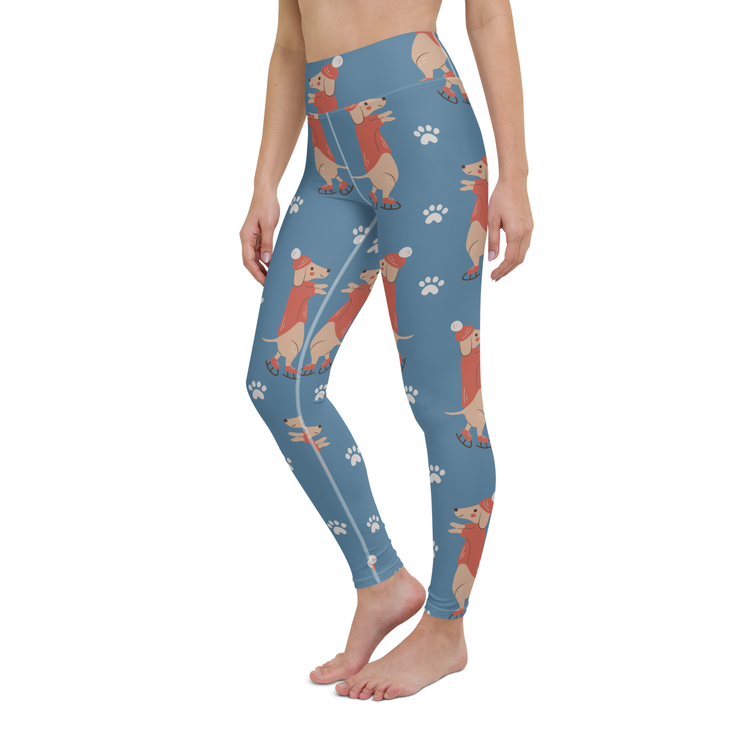 Cozy Dogs | Seamless Patterns | All-Over Print Yoga Leggings - #6