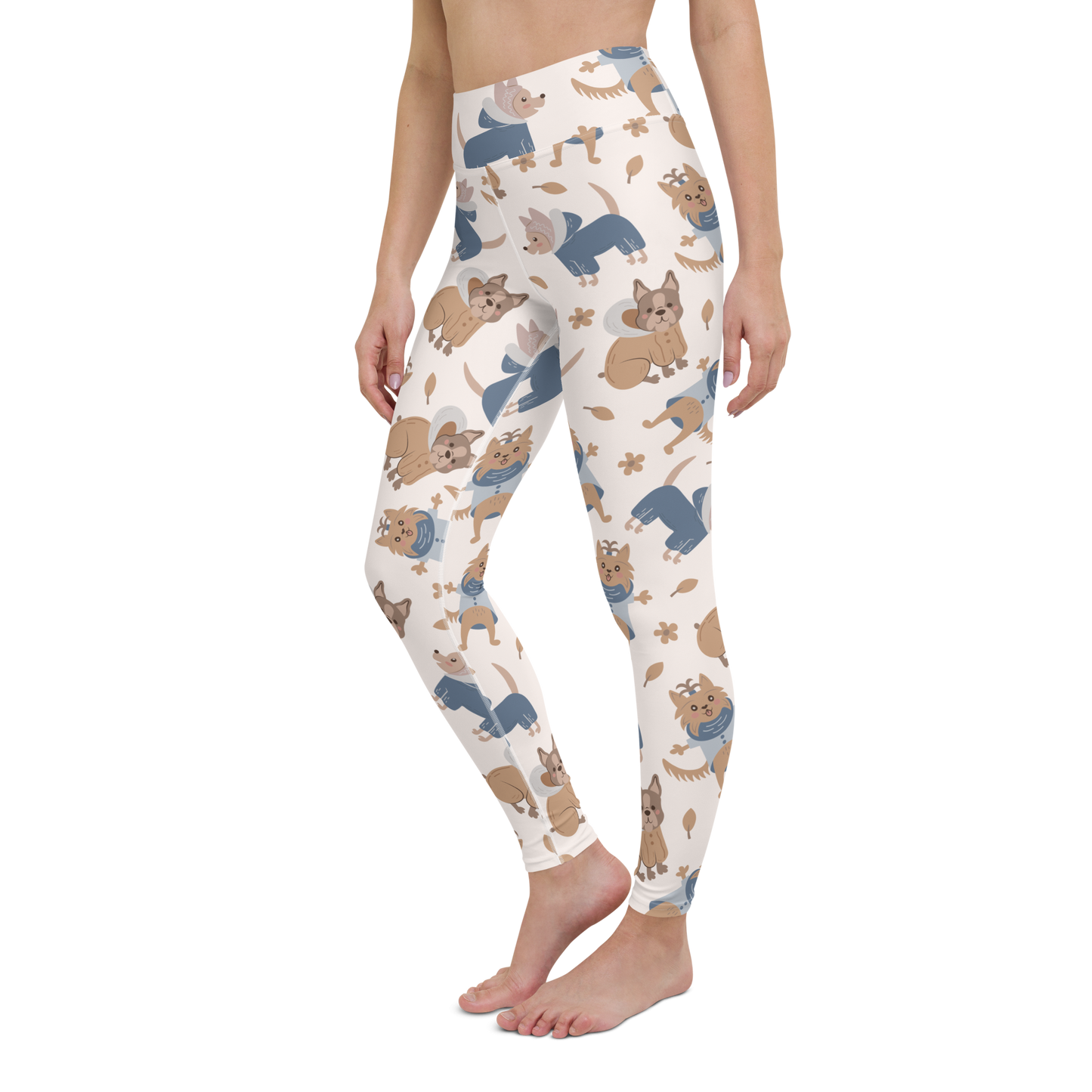 Cozy Dogs | Seamless Patterns | All-Over Print Yoga Leggings - #8