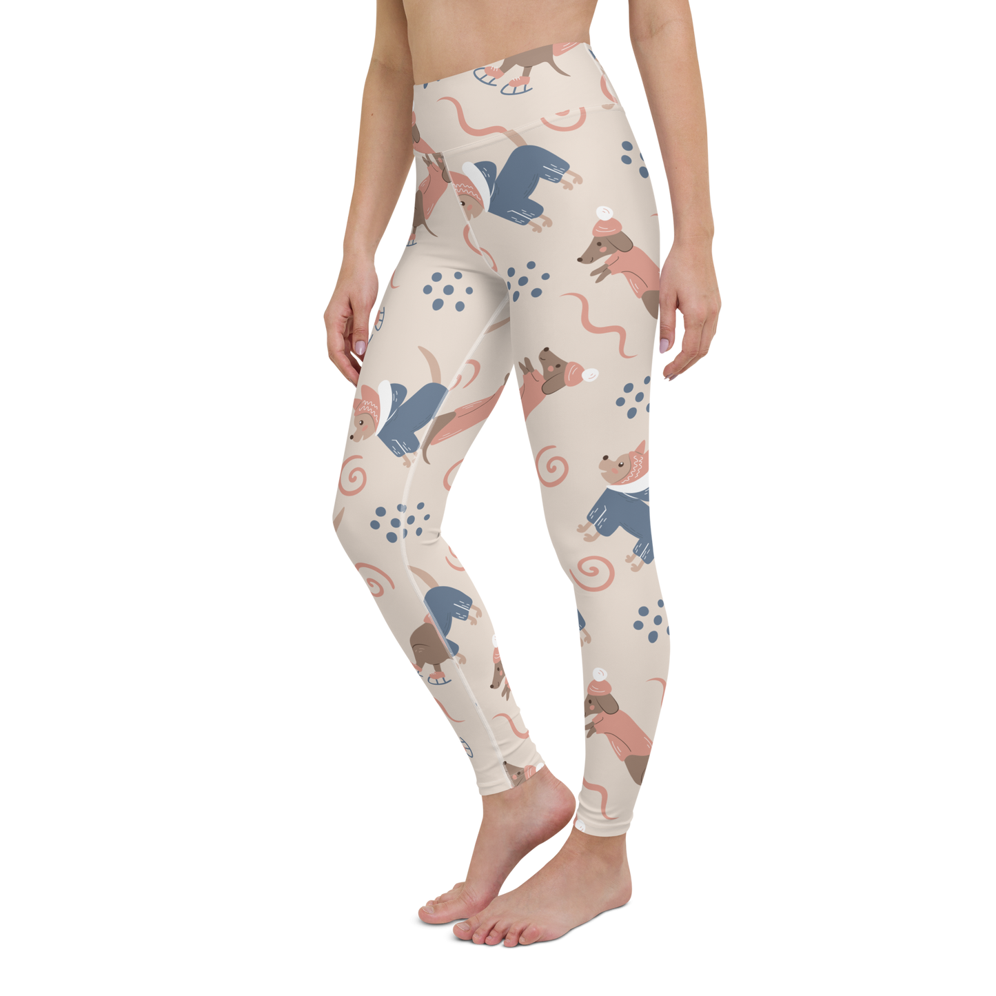 Cozy Dogs | Seamless Patterns | All-Over Print Yoga Leggings - #12