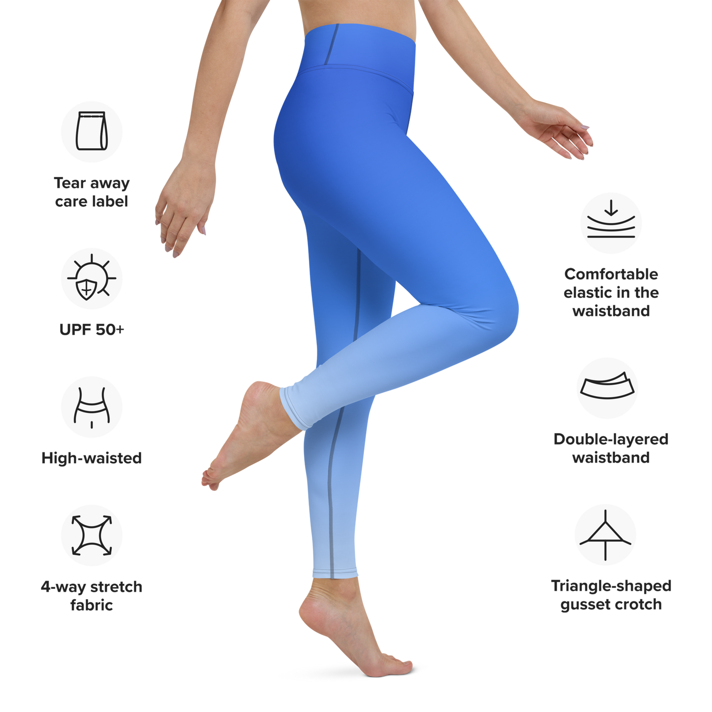 Blue | Color Gradients | All-Over Print Yoga Leggings - #2
