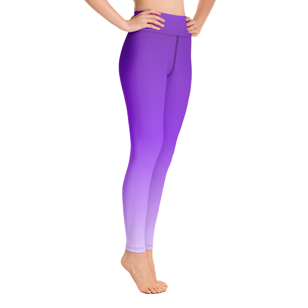 Purple | Color Gradients | All-Over Print Yoga Leggings - #1