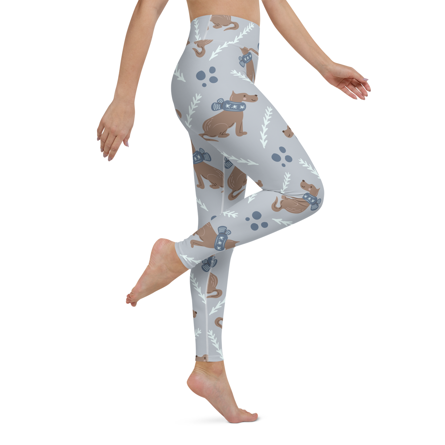 Cozy Dogs | Seamless Patterns | All-Over Print Yoga Leggings - #4
