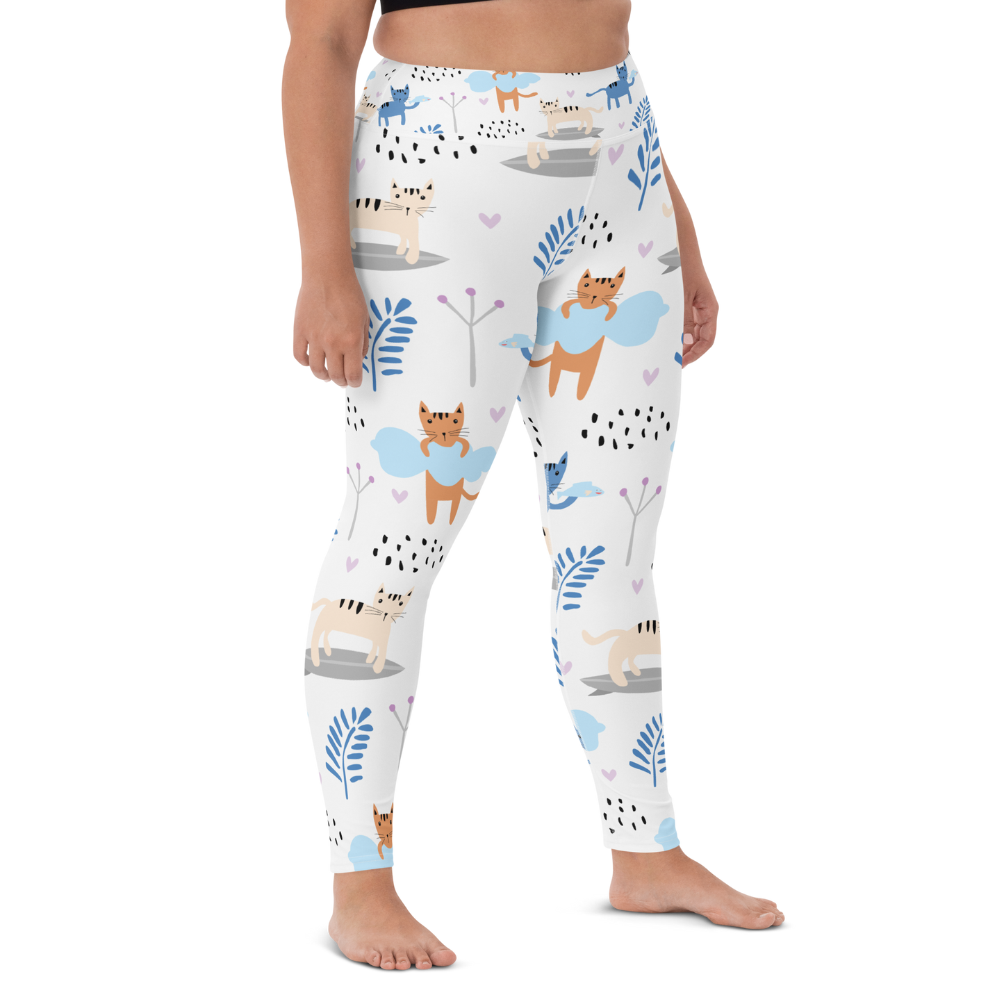 Cat Seamless Pattern Batch 01 | Seamless Patterns | All-Over Print Yoga Leggings - #2