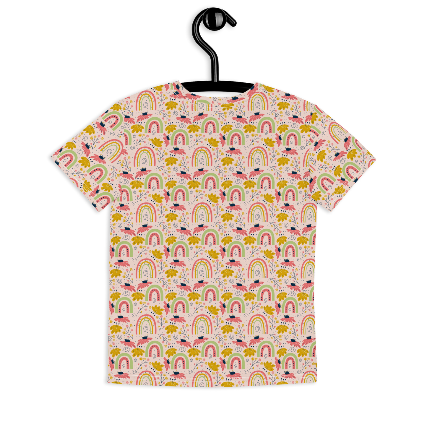Scandinavian Spring Floral | Seamless Patterns | All-Over Print Youth Crew Neck T-shirt - #7