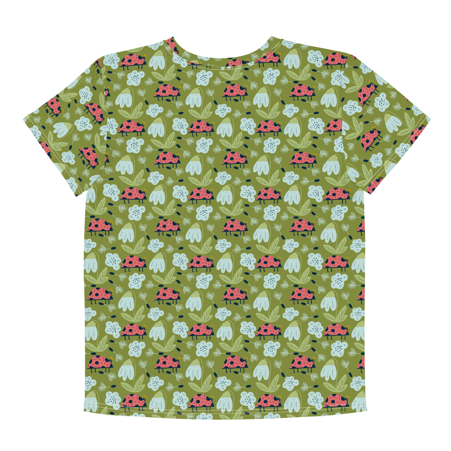 Scandinavian Spring Floral | Seamless Patterns | All-Over Print Youth Crew Neck T-shirt - #5