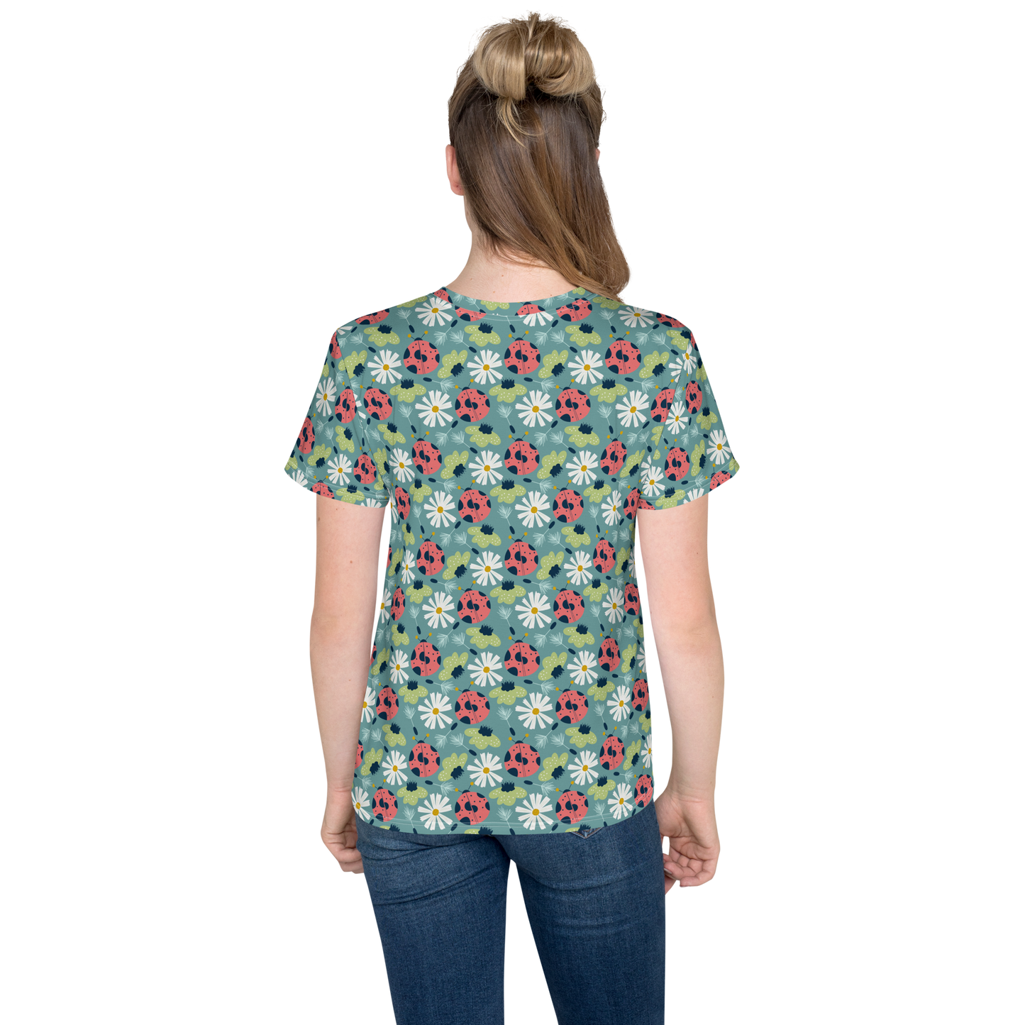 Scandinavian Spring Floral | Seamless Patterns | All-Over Print Youth Crew Neck T-shirt - #2
